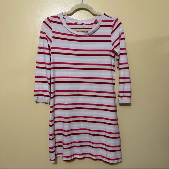 Kate Spade Dream A Little Dream Pink Red White Cotton Striped Nightgown Size XS - Picture 1 of 5